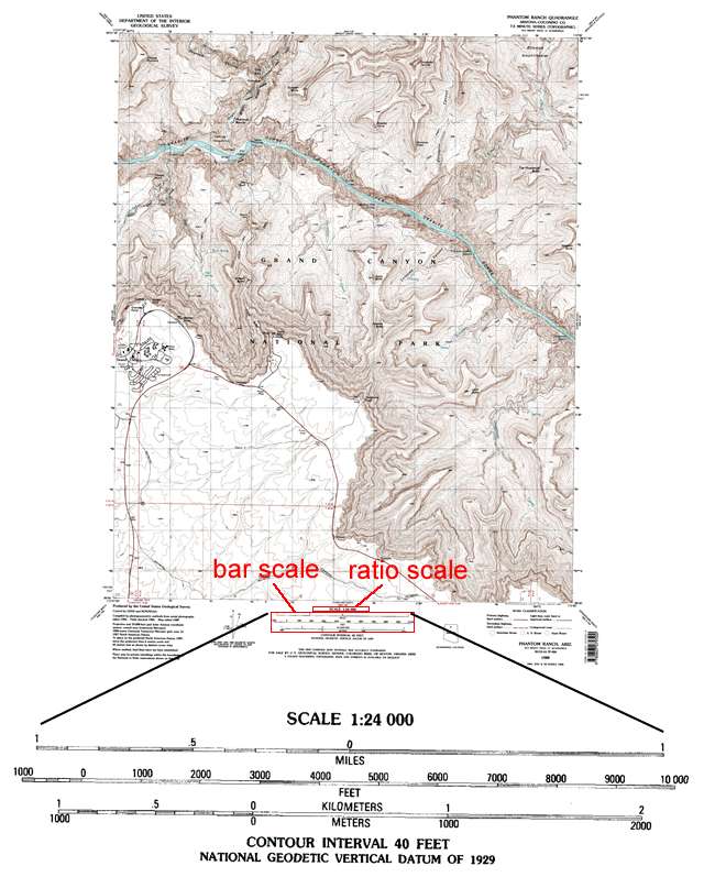 Topo map scales