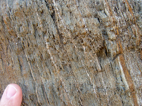 Foliated rocks close-up