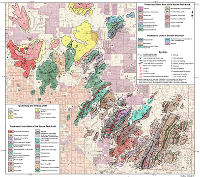 Phoenix Mountains geologic map