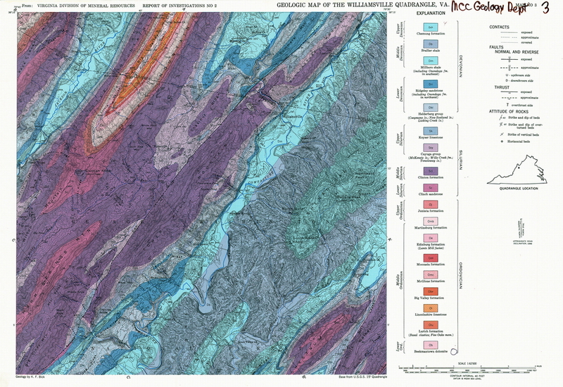 Geologic Map of the Williamsville Quadrangle