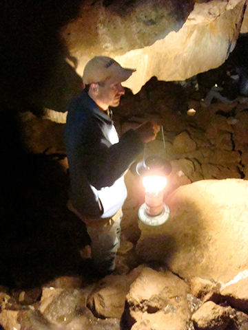 Todd in Lava River cave