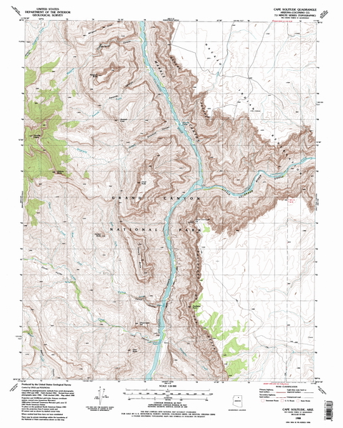 Grand Canyon topo map