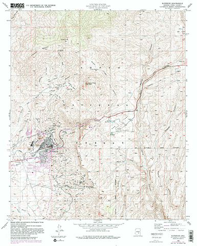 Superior topo map