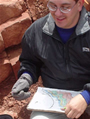 Tony mapping at Cedar Ridge in the Grand Canyon