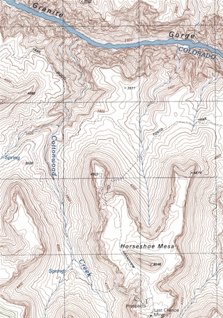 Horseshoie Mesa topo map