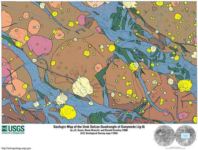 Ganymede geologic map