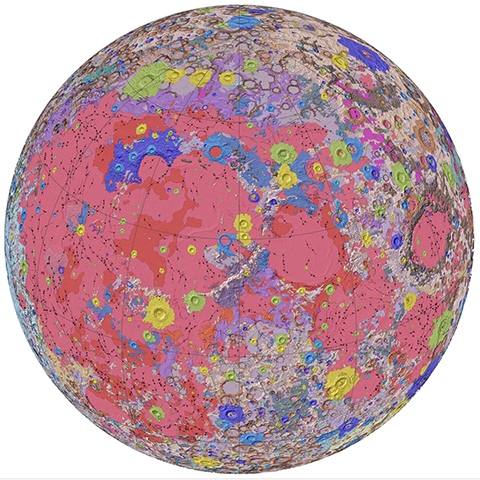 Geologic map of the Moon - Near Side